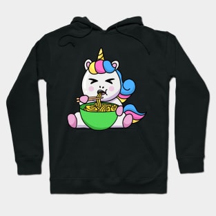 Anime Kawaii Ramen Eating Unicorn Japanese Noodles Hoodie